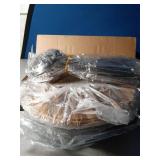 Leidawn 12.8\" Carbon Steel Wok-11Pcs Woks & Stir Fry Pans Wok Pan with Lid, No Chemical Coated Chinese Woks with 10 Cookware Accessories, Flat Bottom Wok for Electric, Induction,Gas Stoves