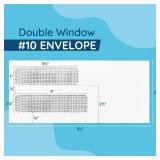 500 No. 10 Double Window Envelopes Self Seal #10- For Multiple Statements, Quickbooks Invoices, Checks -10 Security Envelopes Peel and Seal with 2 Windows Left, Size 4 1/8 X 9 Â½