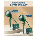 DEWENWILS Christmas 120V Spotlight Outdoor, 500LM Waterproof LED Spot Light with 3 Extra Lenses (Red Yellow Green), Landscape Lighting for Holiday, Trees, 5FT Extension Cord, UL Listed