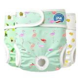 Pet MagasinÂ® Super Absorbent Reusable Dog Diapers for Females (3-Pack) - Ideal Heat Solution, Washable Doggie Diapers for Female Dog - Perfect Doggie in Heat & Period (Trending, L (17â-24â