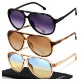 livho Trendy Polarized Aviator Sunglasses Women Men, Retro Sun Glasses for Women Men 2025, Oversized UV Protection Shades
