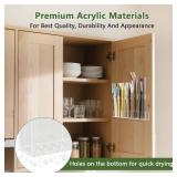 Malldii 9.5â Large Acrylic Straw Holder for Cabinet Door - Reusable Tumbler Straw Organizer Storage, Small Kitchen Accessories Container, Ultra Sticky Cupboard Door Mounted (Transparent)