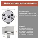 Funmit WB03X25796 Heavy Duty Burner Knob Exact Replacement for GE Range WB03T10326 (Stainless Steel)