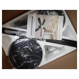 Ayaoty Ceiling Fans with Lights, 52 inch Low Profile Ceiling Fan with Light and Remote Control, Flush Mount, Reversible Motor, Dimmable, Noiseless, Black Ceiling Fan for Bedroom, Indoor/Outdoor Use