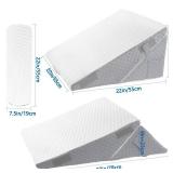 YIHATA Bed Wedge Pillow for Sleeping, Memory Foam Wedge Pillow Set for Post Surgery 12 Inch Adjustable Triangle Pillow Wedge with Washable Cover for Legs, Back Pain, Snoring, Alleviate Acid Reflux