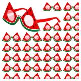 Xuhal Luau Party Watermelon Hawaiian Sunglasses Novelty Funny Tropical Sunglasses Photo Booth Props (30 Pcs)
