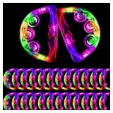 Yunsailing 24 Pack LED Light up Tambourines Musical Flashing Tambourine Toys Handheld Percussion Instrument Glow in The Dark Party Supplies for Teenagers Adults Wedding Party Favors
