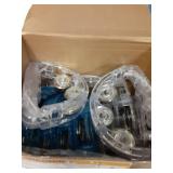 Yunsailing 24 Pack LED Light up Tambourines Musical Flashing Tambourine Toys Handheld Percussion Instrument Glow in The Dark Party Supplies for Teenagers Adults Wedding Party Favors