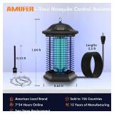 AMUFER Bug Zapper Outdoor Indoor, 18W Power & 4400V Instant Grid Mosquito Repellent, Insect Control Efficiency Increased 100% Fly Trap for Patio, Backyard, Home