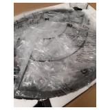 LEDIARY 16 inch Fandelier Caged Ceiling Fan with Light, Bladeless Ceiling Fan with Remote, Farmhouse Fan Lights Ceiling Fixtures for Kitchen, Bedroom, Outdoor(6 Speed, Timing)-Black