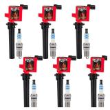 CarBole 6 Ignition Coil Packs DG500 FD502 and Spark Plugs SP493, Replacement for Ford Escape Freestyles Taurus, Mercury Mariner Montego Sable, OE# UF406 DG513 FD495 C1458 C1387