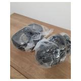 Snorkeling Gear for Adults, Dry Top Snorkel Mask Set 2 Pack Scuba Diving Mask Snorkel Gear Anti Fog Snorkeling Packages Tempered Glass Panoramic View Nose Cover (Black&Black)