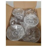 Cheardia 6 Pack Plastic Milkshake Glasses, 13.5 oz Old Fashioned Soda Glass Footed Ice Cream Cups, Clear Pina Colada Fountain Glasses Milkshake Cups for Sundae, Juice, Tropical Drinks, Party