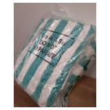 VitalCozy 2 Pack Pure Cotton Pool Chair Covers, Lounge Chair Cushion Covers with Top and Side Pockets Furniture Covers Extra Large Beach Towels for Indoor Outdoor Patio 30 x 85 Inch(Green)