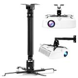 DAWASAPAT 3-in-1 Projector Mount Wall/Ceiling Projection Bracket, Universal Height Adjustable Hanging Mount Bracket Holder with Extension Pole for Home and Office Projector