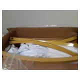 Minetom 7.2FT Metal Backdrop Stand with Wedding Arch Cover Spandex for Birthday Party Baby Shower Graduation Ceremony Decoration, White