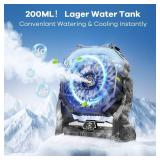 Misting Fan Portable with RGB Lantern, 30000 mAh Rechargeable Camping Mist Fan with Emergency Hurricane Supplies, Perfect Cooling Mister for Outdoor Travel