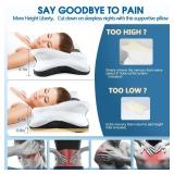 CHxxy Memory Foam Pillows, Cervical Pillow for Neck and Shoulder Pain Relief, Ergonomic Contour Bed Pillow, Soft for Side Sleep Stomach Sleeping and Back Sleeper
