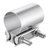 EVIL ENERGY 2.0 Inch Exhaust Clamp, Butt Joint Band Clamp Sleeve Coupler Stainless Steel for Pipes, Mufflers, Catalytic Converters 4PCS
