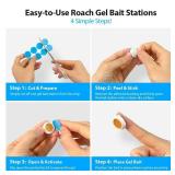 16 Pack Roach Killer Indoor Infestation Roaches Gel Bait Stations, Powerful Cockroach Killer Indoor Home for Roach Infestation, Long-Lasting & Effective Cockroach Gel Bait, Easy to Use & No Mess