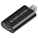 VIXLW 4K HDMI Video Capture Card, Cam Link Card, HDMI to USB 2.0 Game Audio Adapter, Record Capture Device for Streaming, Teaching, Gaming, Live Broadcasting, Video Conference