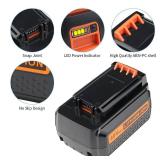 powerost 40V MAX Lithium Battery: Replacement for Black and Decker 40 Volt LBX2040 LBXR2036 LBXR36 LBX1540 LBX2540 Compatible with 36V Li Ion Charger