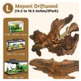 kathson Natural Large Aquarium Driftwood Decoration Branches Reptiles Terrarium Ornament Wood Fish Tank Habitat Decor Assorted Sizes Wood 2 PCS (15\"-19\")