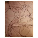 TAIMIT Burnt Orange Full Size Comforter Set - 7 Pieces, Bed in a Bag Bedding Sets with All Season Soft Quilted Warm Fluffy Reversible Comforter,Flat Sheet,Fitted Sheet,2 Pillow Shams,2 Pillowcases