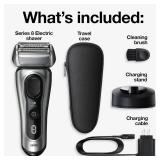 MISSING CHARGER Braun Series 8 Electric Razor for Men, with 4+1 Shaving Elements & Precision Long Hair Trimmer, Close & Gentle Even on Dense Beards, Wet & Dry Electric Razor with 60min Runtime, 8517s 