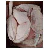 HAN-MM 5-in-1 Convertible Baby Play Gym with 6 Toys, Tummy Time Mat for Sensory Development, Baby Activity Center from Newborn to Toddler, Ball Pit, Soft Plush Pet Mat, Pink