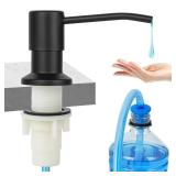 Soap Dispenser for Kitchen Sink,Matte Black Stainless Steel Countertop Dish Sink Soap Dispenser Pump with 47 