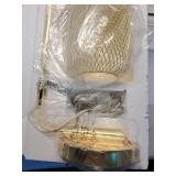 Modern White Mesh Table Lamp - gold