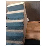 Dog Stairs 50 cm Height | Pet Cat Stairs | 5 Steps | for Bed and Car | Stairs for Small Dogs | Plush Cover | Colour: Grey - Retail: $59