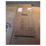 12"W x 65"H Mid-America Vinyl, TailorMade Cathedral Top Center Mullion, Open Louver Shutters, w/Installation Shutter-Lok