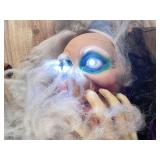 Purple Haunted Hill Farm Purple Witch (missing hat)  - Retail: $60