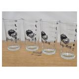 Yoande 4 Pcs Bloody Mary Glasses 15 oz Pint Glass Bloody Mary Gift for Christmas Gift Women Bloody Mary Cups Bloody Mary Glassware for Drinking