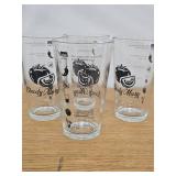 Yoande 4 Pcs Bloody Mary Glasses 15 oz Pint Glass Bloody Mary Gift for Christmas Gift Women Bloody Mary Cups Bloody Mary Glassware for Drinking