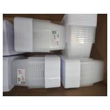 Sterilite Set of (10) 6 Quart Storage Boxes  Clear Plastic Storage Bin with Snap-on Lid  White, 6 Packs of 10