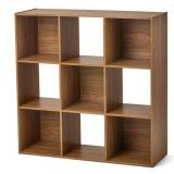 Mainstays 9 Cube Storage Organizer, Warm Walnut