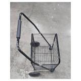 Shopping Carts for Groceries, Heavy Duty Folding Shopping Cart, Rolling Utility Cart for Laundry (Black) 36in Tall