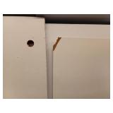 Boahaus Zoe Vanity Set with LED Mirror, Bluetooth Speakers & Large Storage, White (DAMAGED-See Pics) - Retail: $376