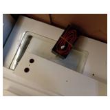 Boahaus Zoe Vanity Set with LED Mirror, Bluetooth Speakers & Large Storage, White (DAMAGED-See Pics) - Retail: $376