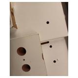 Boahaus Zoe Vanity Set with LED Mirror, Bluetooth Speakers & Large Storage, White (DAMAGED-See Pics) - Retail: $376