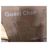 CLATINA Leather Guest Chair with Padded Armrest for Reception Meeting Room Seat - Retail: $83