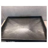 Utility Cart,550 lbs Capacity, 2 Shelf Heavy Duty Plastic Service Cart with Wheels, Rolling Storage Work Carts Suitable for Warehouse, Garage, School & Office, Cleaning Black (DAMAGE) - Retail: $96