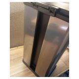 Mainstays 13.2 Gallon Rectangular Kitchen Trash Can  Plastic Step-on Trash Bin  Silver (See Details) - Retail: $34