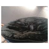 Mainstays Faux Fur Folding Saucer Chair  Black