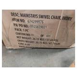 Mainstays Boucle Swivel Accent Chair, Cream - Retail: $182