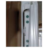 Double Sliding Shower Door, 1/4" (6mm) Tempered Glass with Aluminum Frame, Stainless Steel Handles,  - Retail: $330