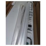 Double Sliding Shower Door, 1/4" (6mm) Tempered Glass with Aluminum Frame, Stainless Steel Handles,  - Retail: $330